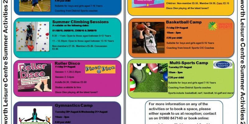 Summer Activities @ Tidworth Leisure Centre